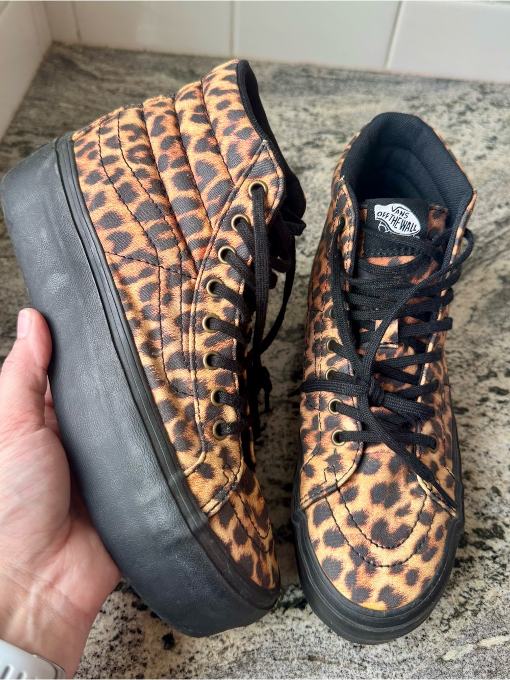 Vans Sk8-Hi Platform 2.0 'Mix Leopard’ (2019-2020). Size 7.5. EUC.